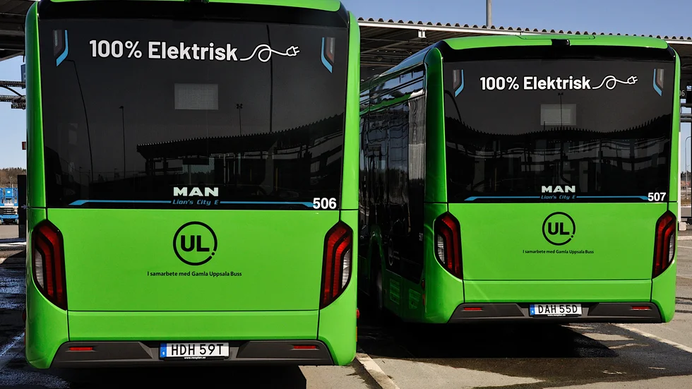 Bland UL:s bussar finns de som är eldrivna.