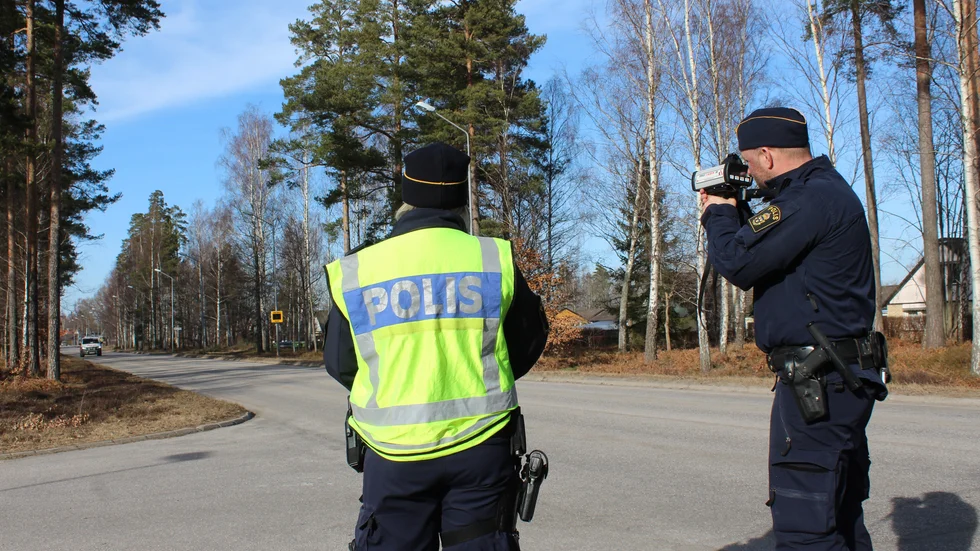 Polisen gjorde en extra satsning på hastighetskontroller vecka 37, på 16 platser i kommunen. Den här bilden är tagen tidigare i år, på Östersjövägen.