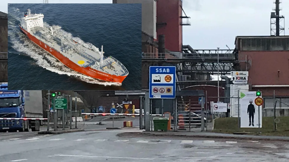 På fredagen la ett fartyg från Gasum till i Nynäshamn och tankade av rysk naturgas. En av Gasums kunder i Sverige är SSAB.