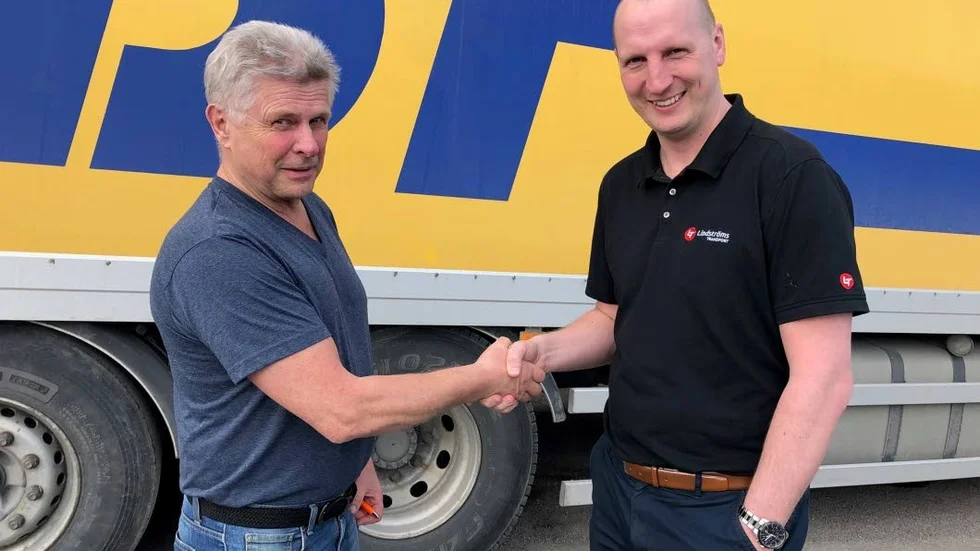 Arne Lindgren VD på Kiruna Bilfrakt och Andreas Lindström, VD och en av ägarna av Lindströms Transport.