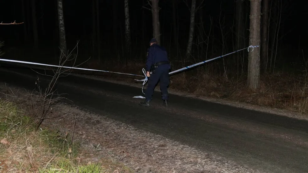 En avliden person hittades i skogsområdet Lunsen.