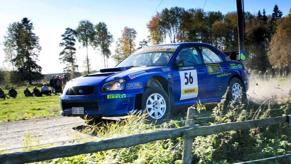 Nysatsning. Almungeföraren Stig Andervang har köpt Dick Wicksell Subaru Impreza WRC (här från Rally Uppsala 2015) och startat i SM-premiären i Söderhamn i februari.