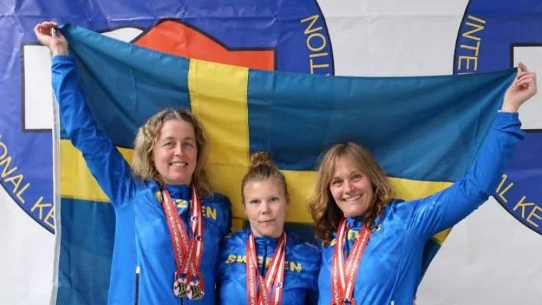 Medaljtrion från vänster: Anna Berglind, Nathalie Olsson och Anna Carin Herre.