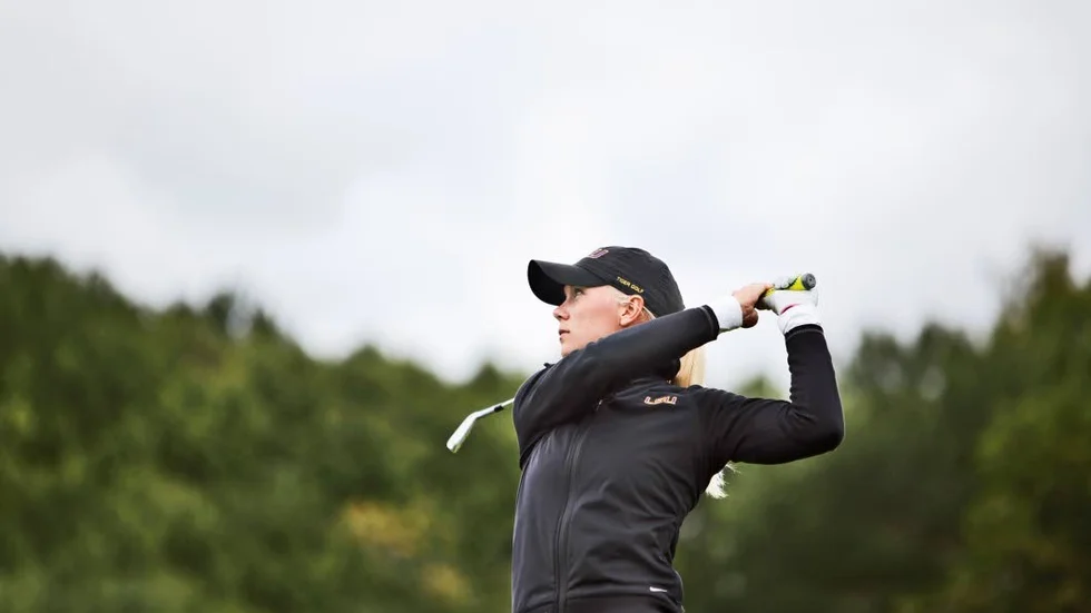 Rest sig. Madelene Sagström skärpte till sit spel under den andra rundan och klättra i totalen.