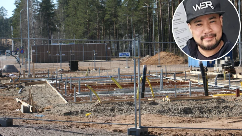 Vimmerbyföretagaren Nitin Blom satsar i Hultsfred. Hans satsning växer fram i anslutning till handelsområdet.