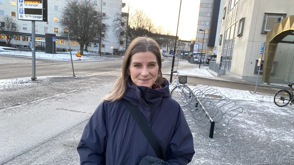 Forskningsingenjören Ann-Katrin Eriksson tar alltid cykeln till jobbet på Akademiska sjukhuset.  