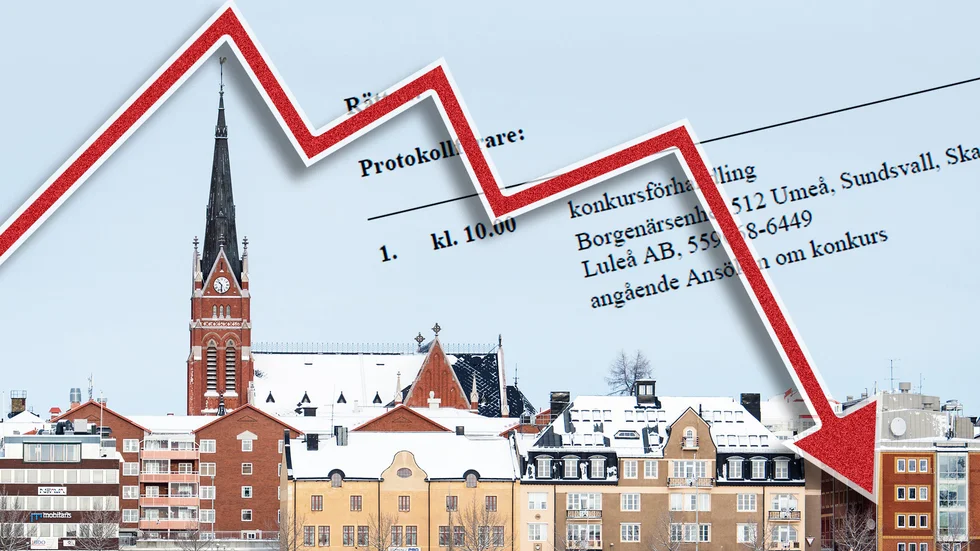 Under 2024 försattes totalt 64 Luleåföretag i konkurs. 