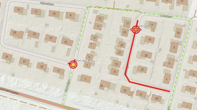 Häckstigen på Sunnanå i Skellefteå stängs av i fem dagar.
