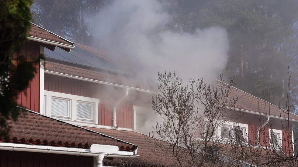 Det började brinna i ett radhus i Gottsunda under lördagsmorgonen. 