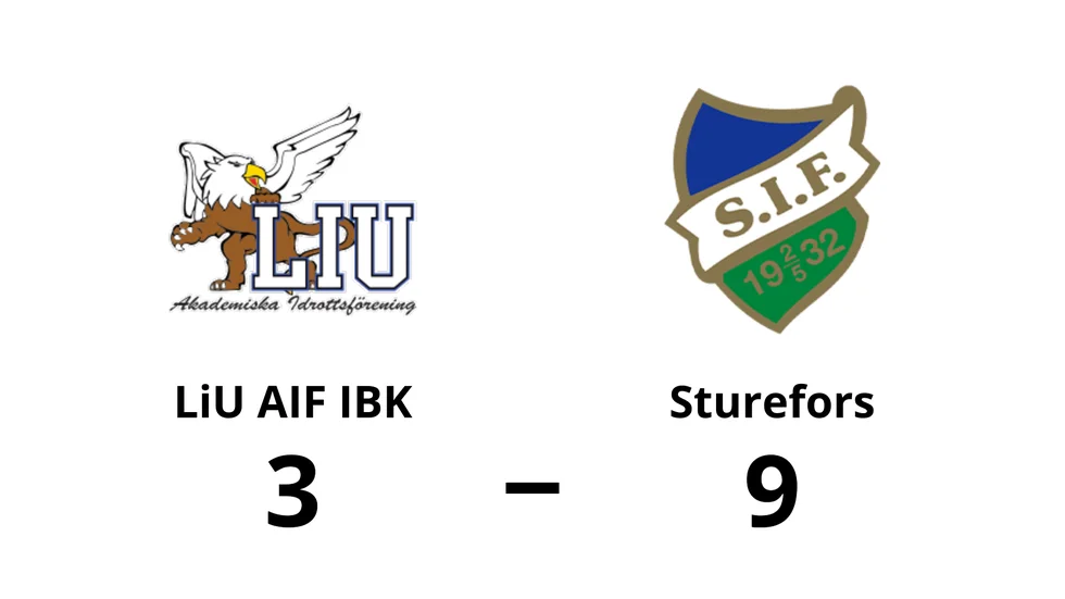 LiU AIF IBK förlorade mot Sturefors IF
