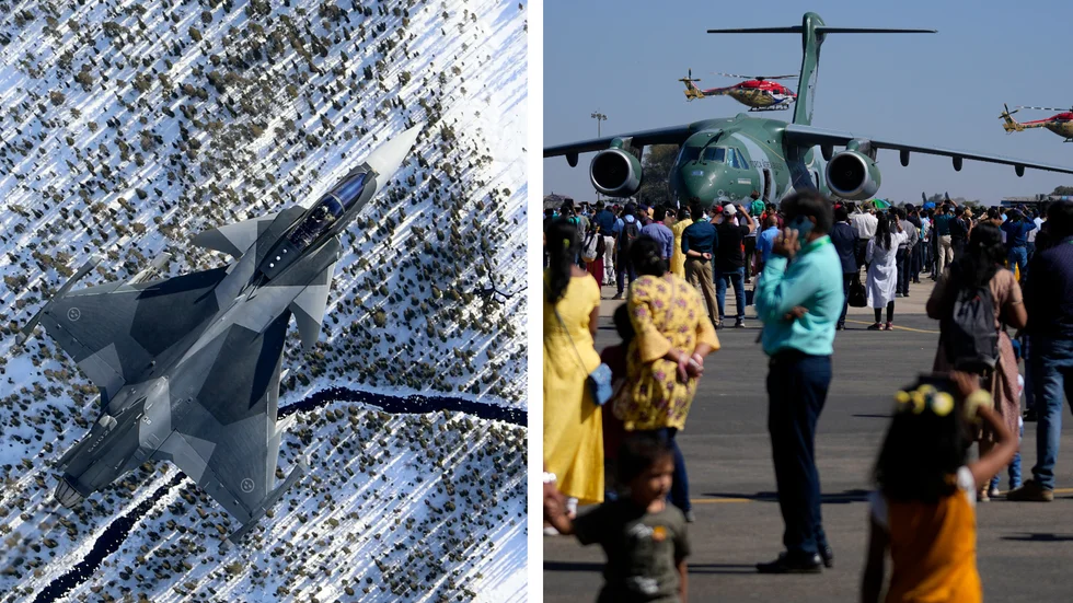 Brasilien vill beställa ytterligare nio Gripen-plan. Embraers C-390 Millennium (till höger) har beställts av flera Natoländer som Portugal, Ungern och Nederländerna. Förra året deltog flygplanet vid en uppvisning i Indien. 