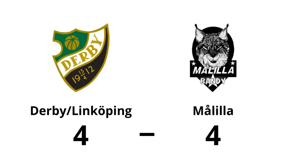 Derby/Linköping spelade lika mot Målilla Bandy