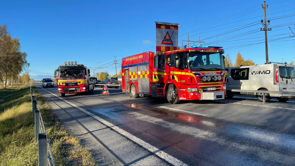 Trafikolycka på 97:an nära Boden.