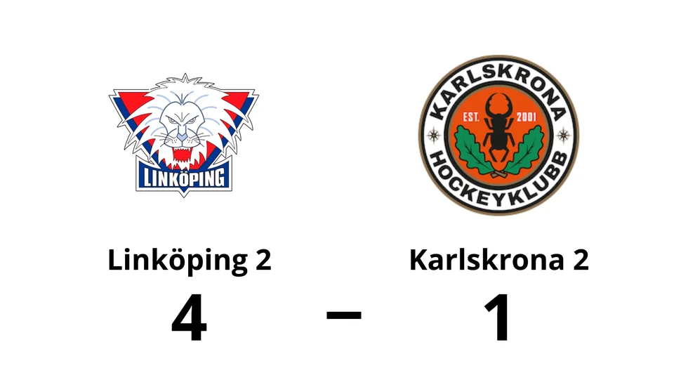 Linköping 2 vann mot Karlskrona 2