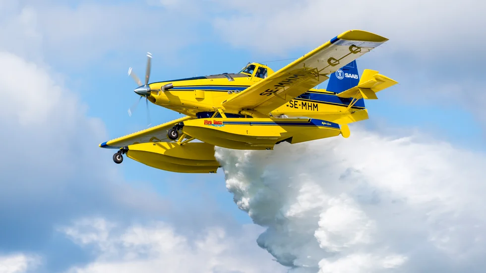 Bild på brandbekämpningsflyget Air Tractor AT-802F FireBoss.
