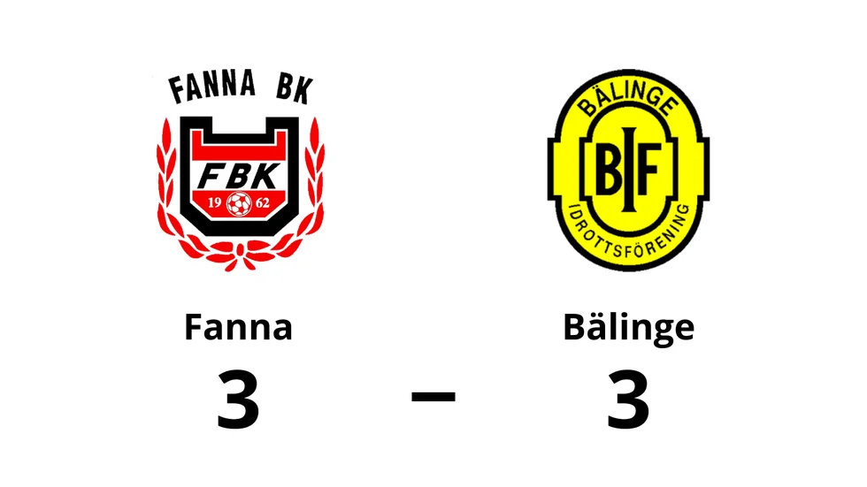 Fanna BK spelade lika mot Bälinge IF