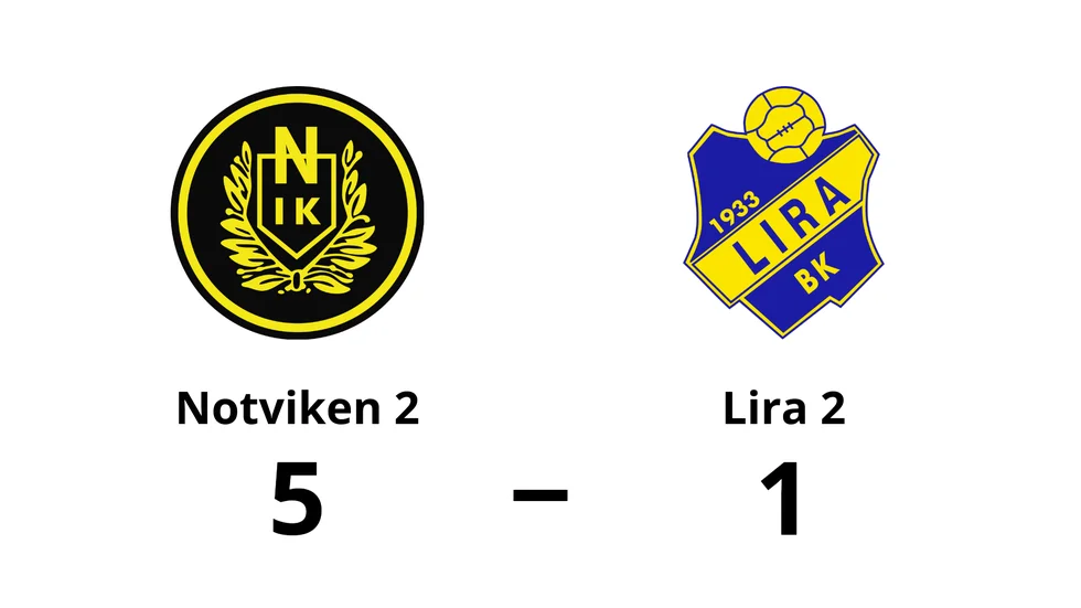 Notvikens IK 2 vann mot Lira BK 2