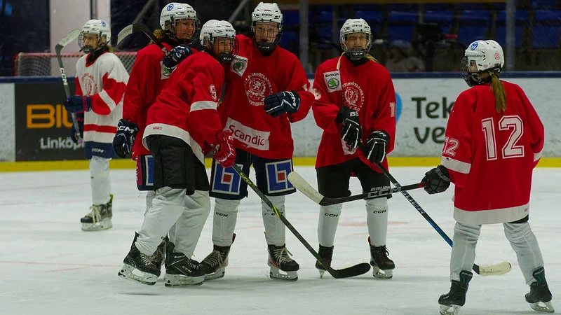 Det var glada miner när TV-puckstjejerna i "ÖsterGotland" hade en samling i Linköping under sommaren. 