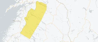Varning för hårda vindar i Lapplandsfjällen