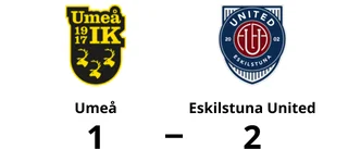 Eskilstuna United vann med 2-1 mot Umeå
