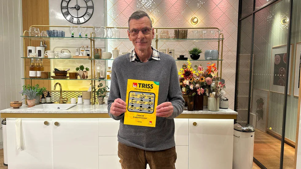 Dick från Strängnäs skrapade hem en kvarts miljon kronor på Triss.