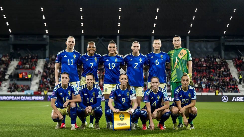 Den svenska startelva som under torsdagskvällen tog ett stort steg mot EM-slutspelet.