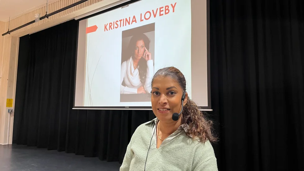 Kristina Loveby, som föreläste på Christina kultur, överlevde övergreppen från sin ex-sambo och hjälper idag kvinnor i samma situation att lämna.