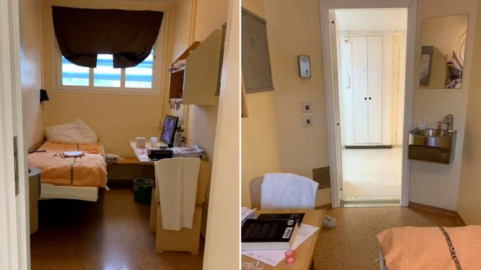 Kvinnan har berättat att hon satt på sin säng när 22-åringen kom in i hennes cell.