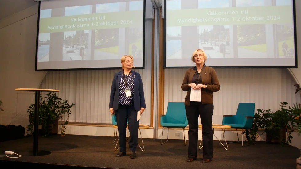 Landshövdingarna Lotta Finstorp och Helene Hellmark Knutsson.