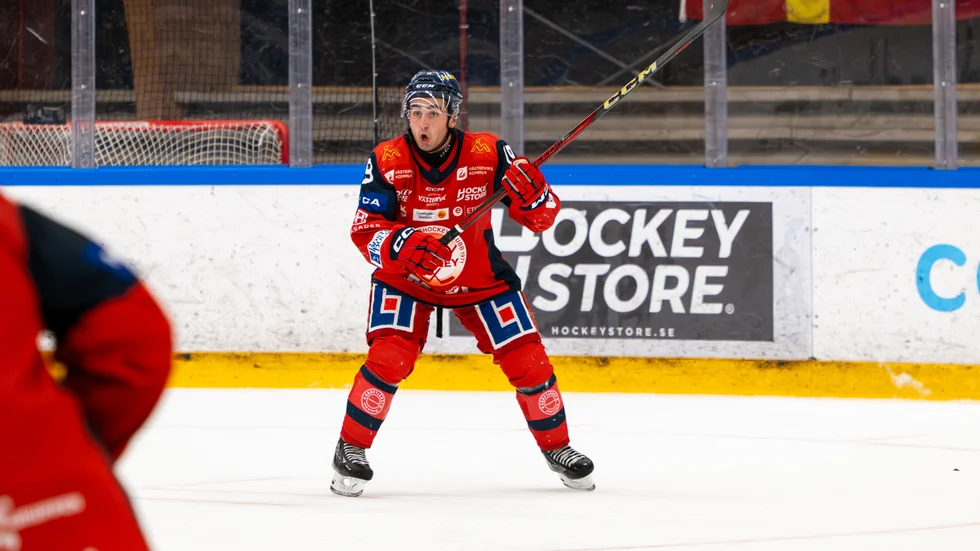 VIK:s kanadensiske forward George Diaco gjorde matchens två första mål.