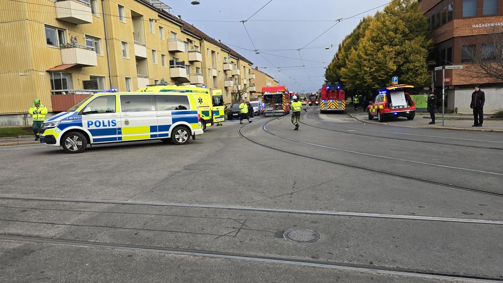 På fredagen larmas räddningstjänst, polis och ambulans till Hagagatan.