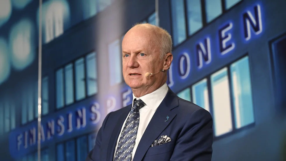 Finansinspektionens generaldirektör Daniel Barr och tidigare generaldirektör för Pensionsmyndigheten. Arkivbild.
