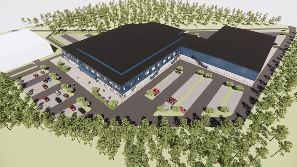 Översiktsbild över det planerade jättebygget som går under arbetsnamnet Visborg Arena.