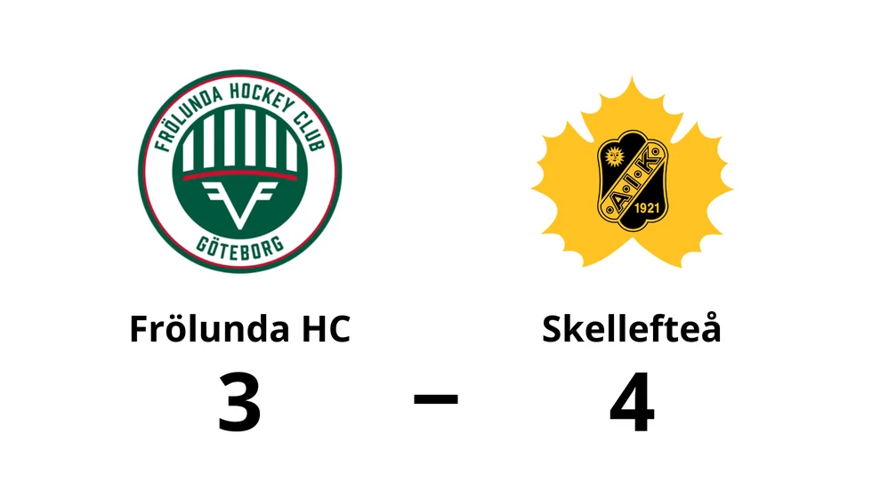 Frölunda HC förlorade mot Skellefteå AIK