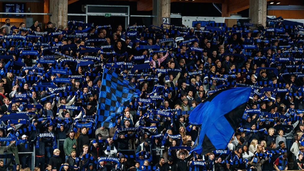 Siriussupportrar i hemmamatchen mot AIK.