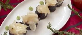 Sushi för grönt julbord