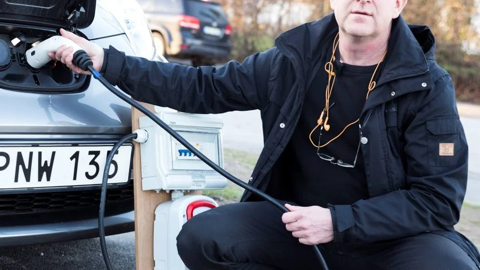 Klimat. Mikael Nyman "tankar" elbilen.