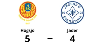 Mot Högsjö kom förlusten på länge för Jäder