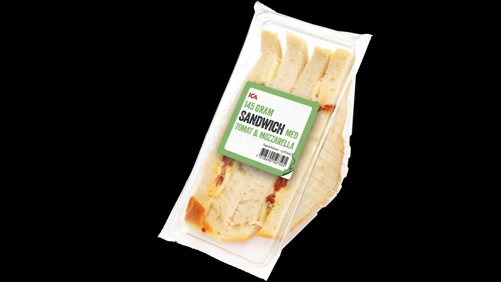 ICA återkallar ICA Sandwich med Tomat & Mozzarella 145 g då produkten har felaktig etikett och kan innehålla ICA Sandwich Skagenröra.