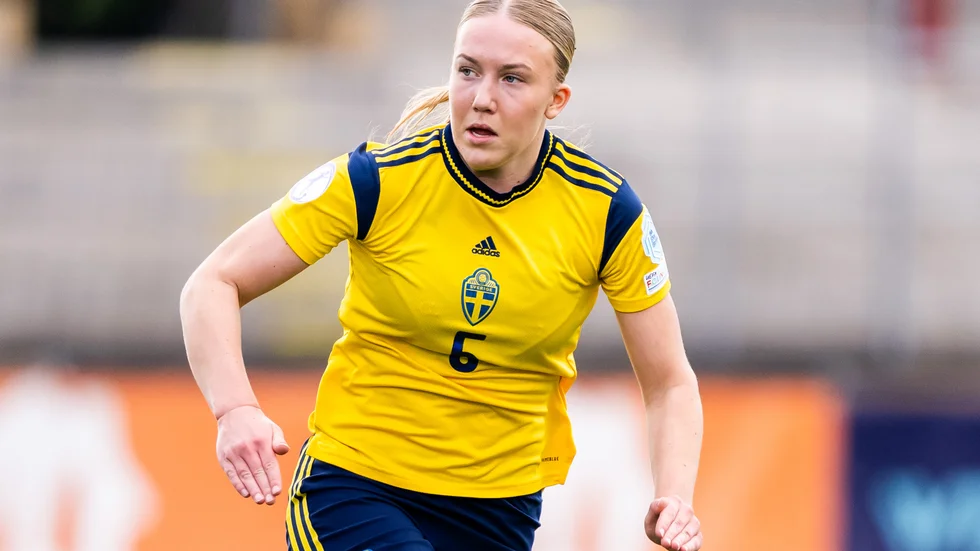 240511 Thindra Mattsson of Sweden during the UEFA European Women’s Under-17 Championship match between Norway and Sweden on May 11, 2024 in Malmö. 
Photo: Petter Arvidson / BILDBYRÅN / kod PA / PA0805