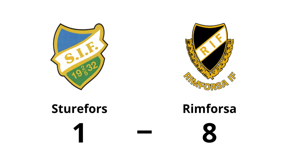 Sturefors IF förlorade mot Rimforsa IF