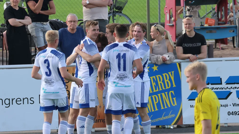 Glädje i Waggeryd. En kanonfrispark ledde fram till slutresultatet 1-1. 