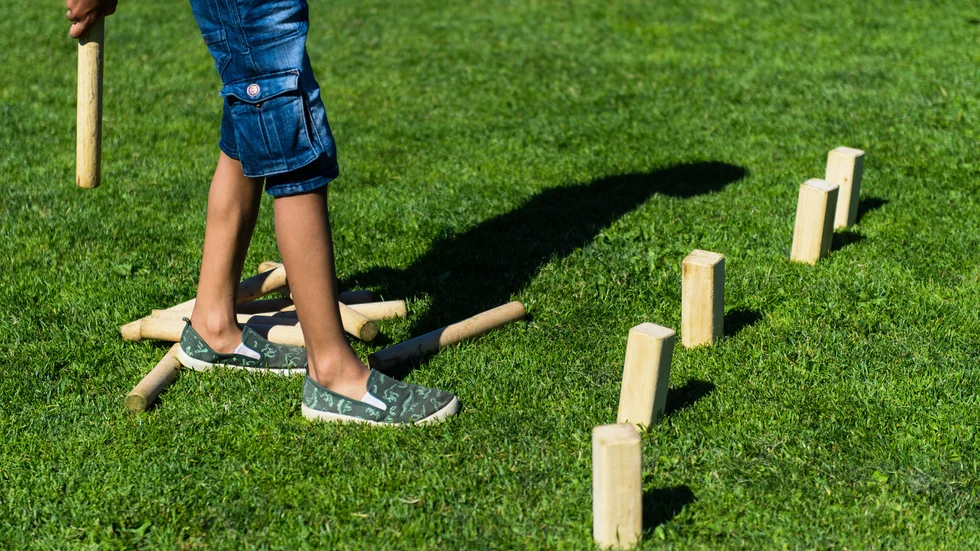 Den mest uthyrda utrustningen är kubb. Man förstår varför Sverige har 19 VM-guld när VM har avgjorts på Gotland.