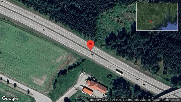 Varning för rådjur på vägen på E4