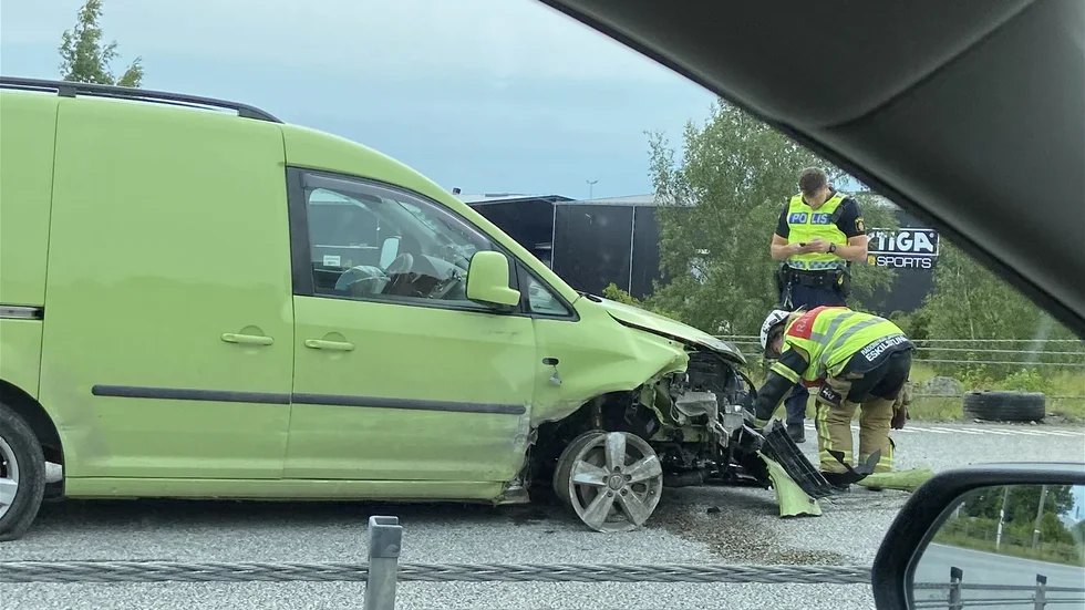 Singelolycka på E20.