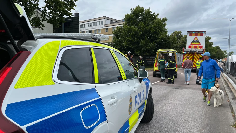 En personbil och ett barn var inblandade i olyckan.