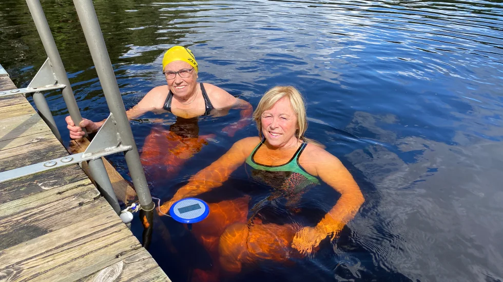 Mamma Annalisa Carlsson och dotter Anette Carlsson simmade för 17:e respektive 53:e gången i Vansbrosimningen.