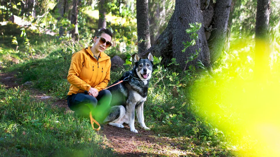 Jessica Örn, 38, från Koskullskulle kan inte bara tala med älgar. Hon har även genomgått immunterapi mot sin allergi och kan äntligen jaga med egen hund.
