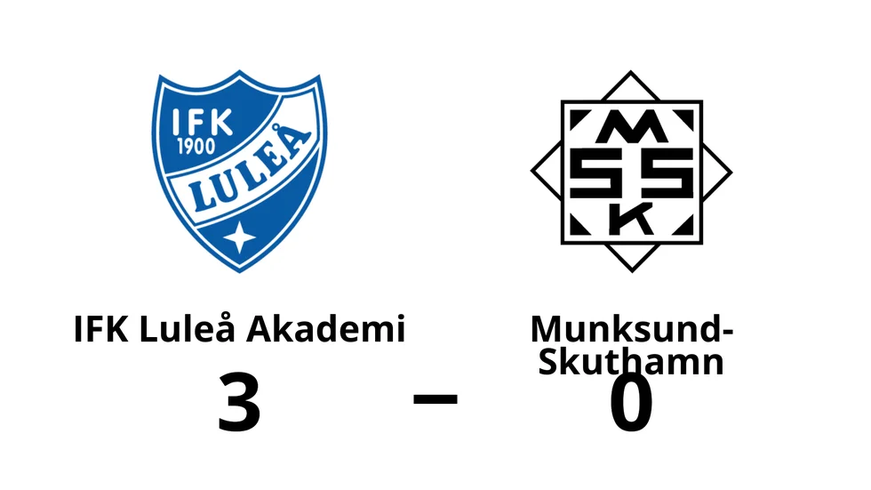 IFK Luleå Akademi vann mot Munksund/Skuthamns SK