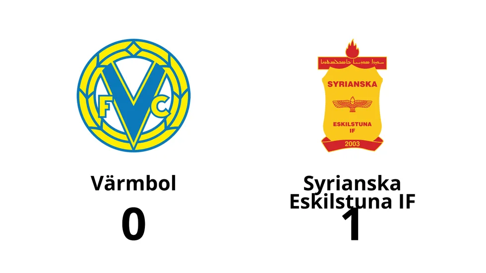 Värmbols FC förlorade mot Syrianska Eskilstuna IF
